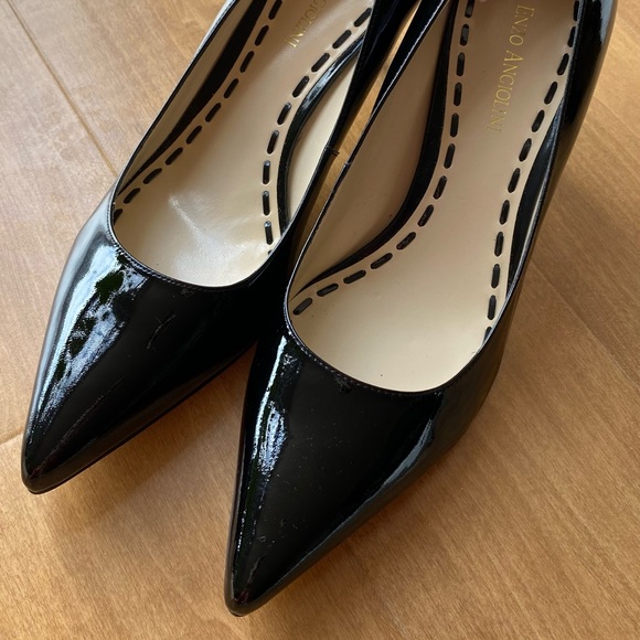 Enzo Angiolini Shoes - Enzo Angiolini Black Patent Leather Kitten Heels, Women’s Size 8.5M